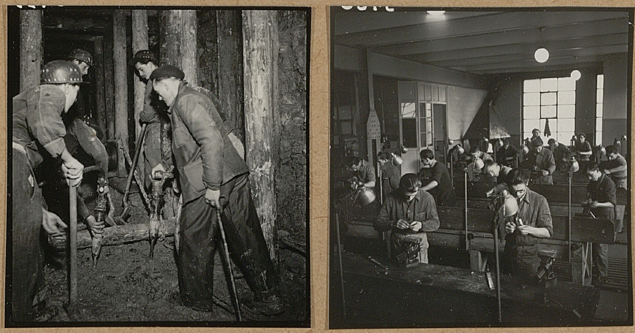Centre de formation pour jeunes garçons en Lorraine : détails d'une planche-contact, 1948.
