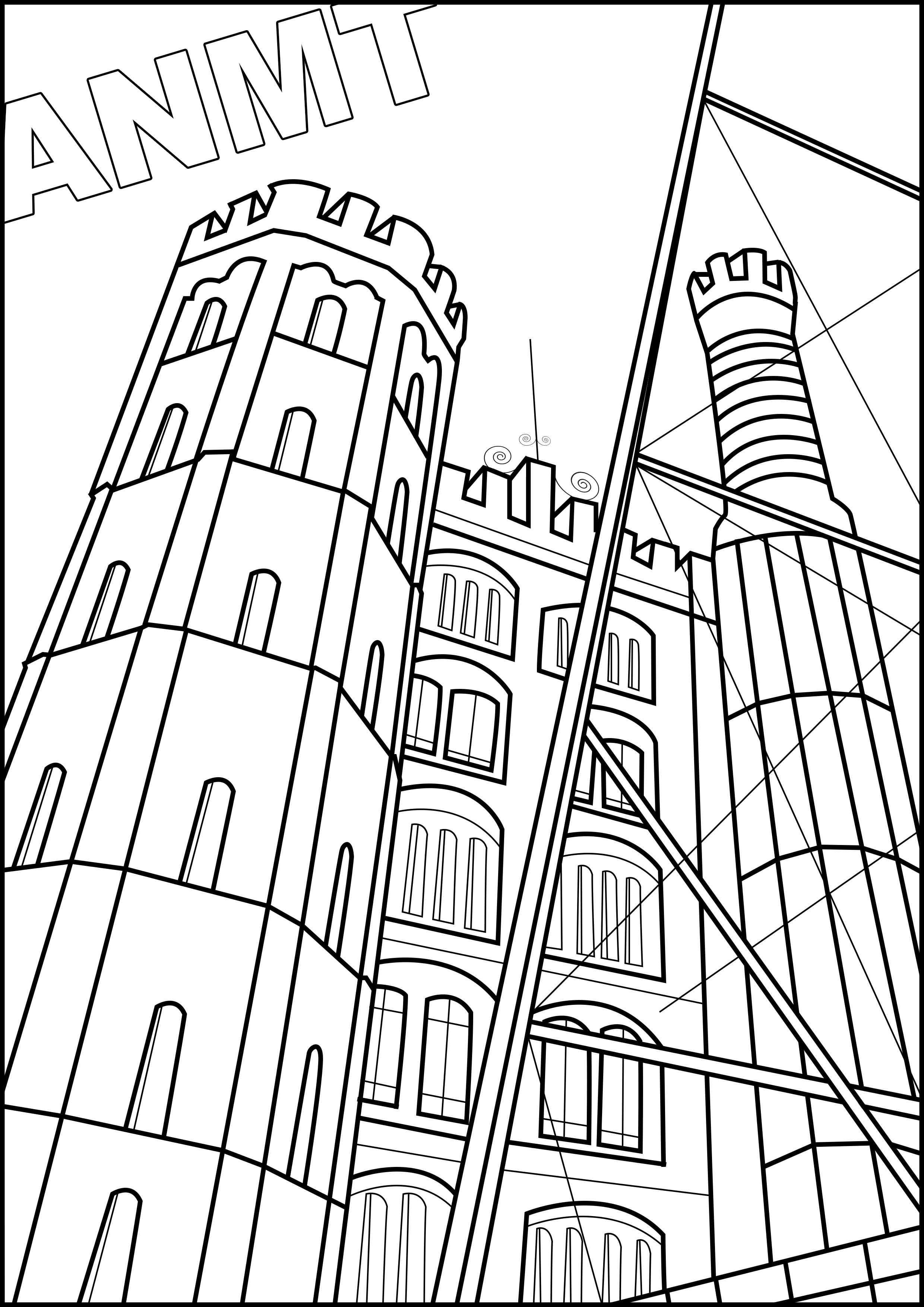 Coloriage des ANMT - pont levis