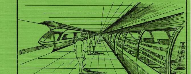 Détail du croquis du « tube train silencieux TTS » de Maurice Clerc du CESI d’Arras, 1984