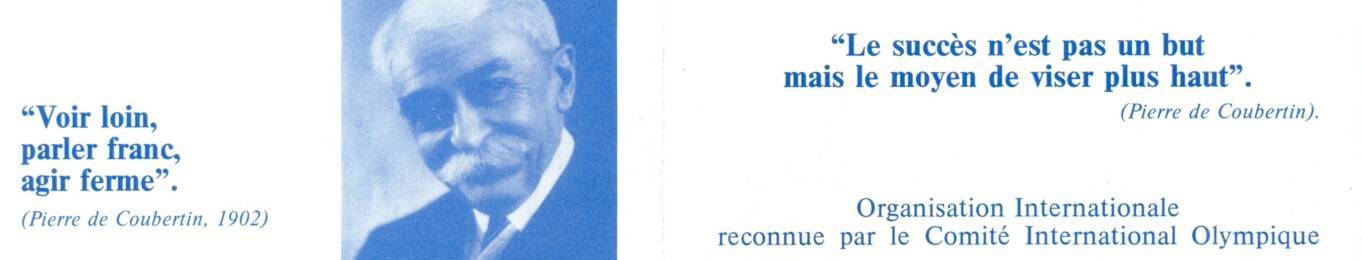 Détail d'une brochure du comité international Pierre de Coubertin