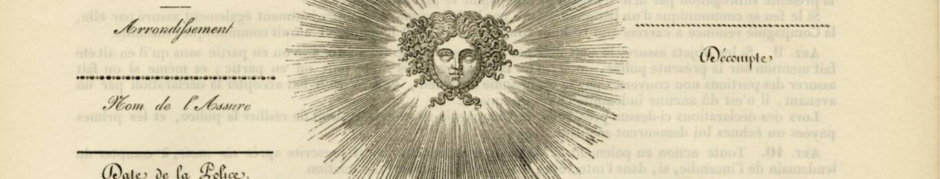 Détail d'une police d'assurance de la Compagnie du soleil