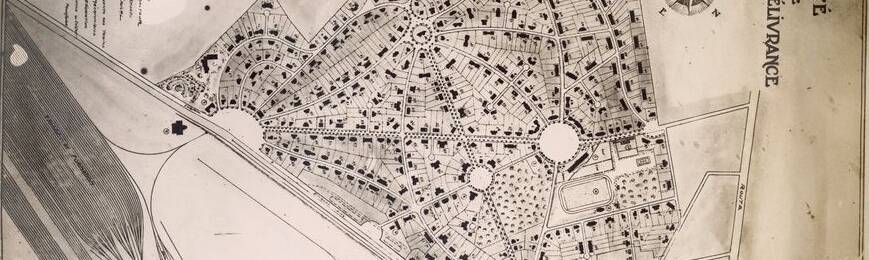 détail d'un plan d'une cité cheminote