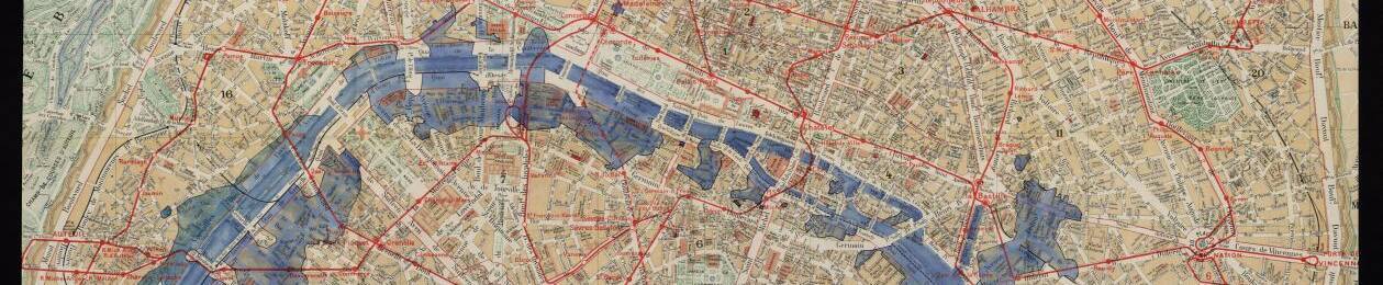 plan de Paris pendant la crue