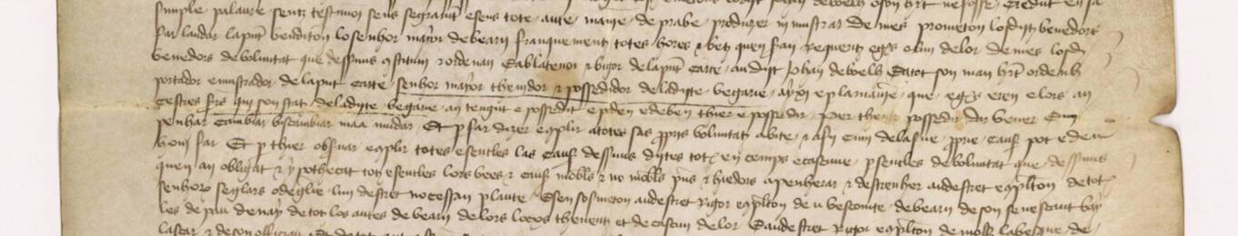 Acte de vente sur parchemin de la viguerie d’Asson. ANMT 2014 41 67, Marine-Firminy