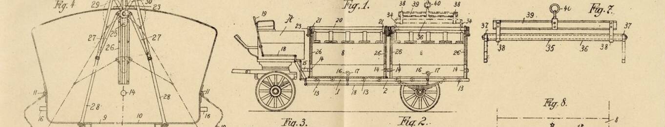 Détail d'un croquis de voiture pour recueillir et enlever des matières en vrac, 1924