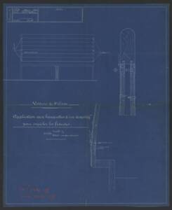 Plan d'un dispositif anti-fraude sur les banquettes des compartiments de 3e classe, 1906.