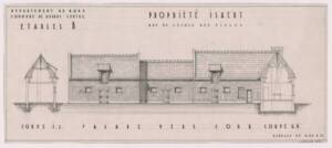 Plan d’une ferme à Grande-Synthe (Nord), années 1950.