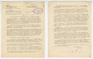 Lettre de la Chambre des houillères du Nord et du Pas-de-Calais au directeur des mines de Marles au sujet de « l’embauchage des jeunes gens des classes 1940, 1941 et 1942 », 17 avril 1943.