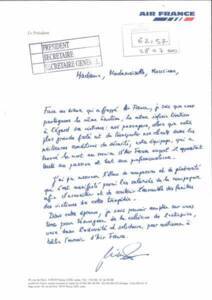 courrier du président d'Air France