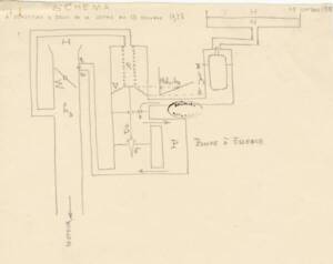 Carburateur à pompe pour moteur à explosion : croquis de W. Emilien, 1938