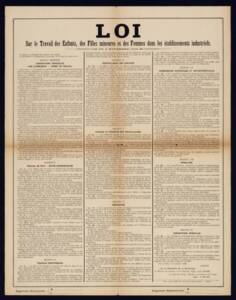 texte de la loi de 1892 sur le travail des femmes et des enfants