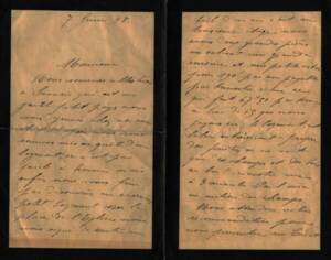 Lettres envoy&eacute;es par Louis Lemaire les 1er et 7 juin 1898 au sujet d&rsquo;un projet de d&eacute;m&eacute;nagement &agrave; la campagne au nord de Paris.