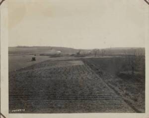 Construction du Peignage Branch River Wool Combing à Woonsocket (États-Unis) : photographie du terrain d’origine, 1924.