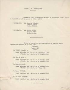 Conseil de surveillance, 10 mars 1936.