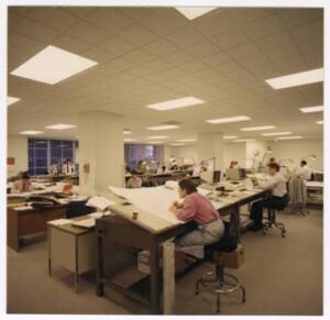 Bureaux de MATRA: Photographie, 1987.