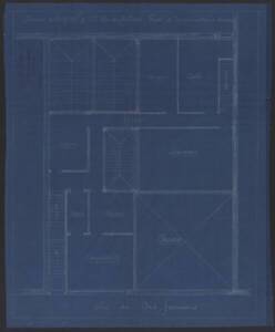 Plan intérieur de la teinturerie Scrépel, 1930. ANMT 1991 10 40, Scrépel.