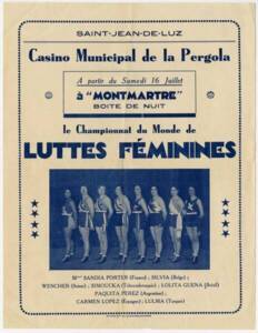 affiche de championnat du monde de luttes féminines