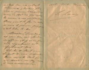 Lettres envoy&eacute;es par Louis Lemaire les 1er et 7 juin 1898 au sujet d&rsquo;un projet de d&eacute;m&eacute;nagement &agrave; la campagne au nord de Paris.