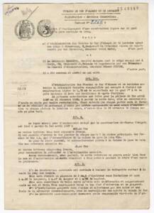 Première page du contrat entre Hachette et la Compagnie des chemins d'Alsace et de Lorraine