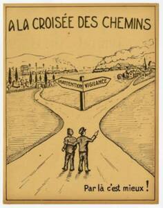 Affiche de prévention contre les accidents du travail chez les cheminots (vers 1930)