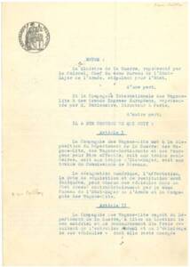 Contrat de mise à disposition de voitures à l’armée française, 1915.