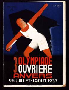 affiche de la 3e olympiade ouvrière