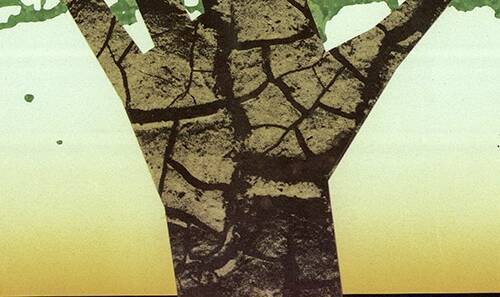 Détail d'une affiche de 1988 du Secours populaire français