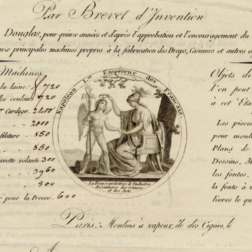 Détail d'un brevet d'invention (sans date)