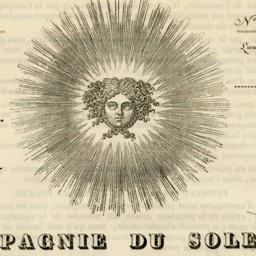 Détail d'une police d'assurance de la Compagnie du soleil