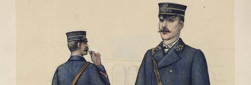 Dessin d'un projet de tenue pour conducteurs de train (vers 1928)