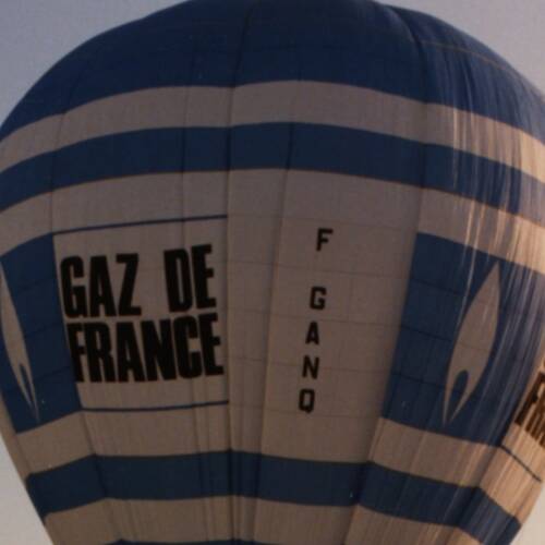 Detail d'une montgolfière à l'effigie de Gaz de France, 1987