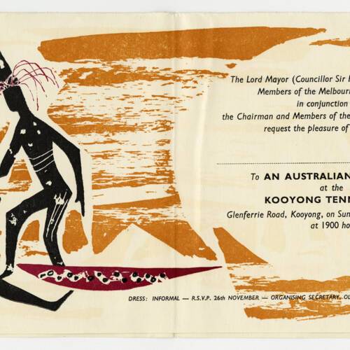 Invitation à un barbecue dans le cadre des Jeux olympiques de Melbourne (1956)