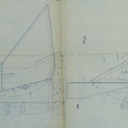 Détail d'un plan de chasse-neige, sans date