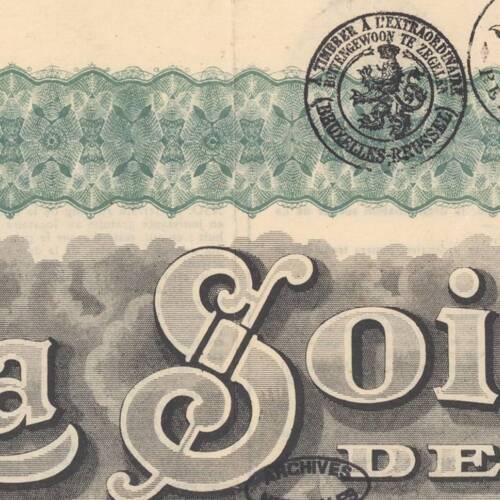 La soie de Valenciennes (Belgique) : actions, 1928. ANMT 2004 41 58