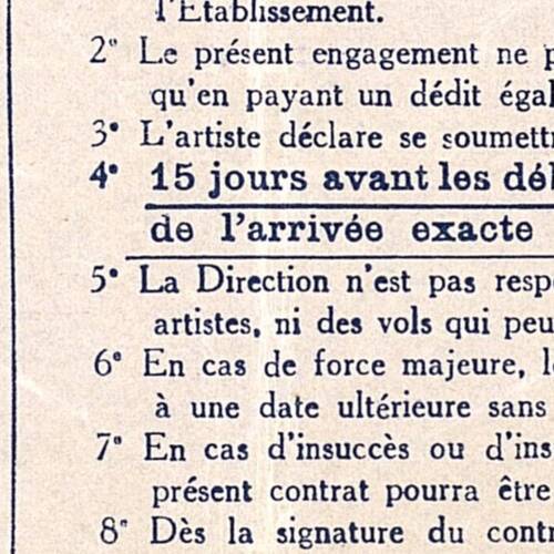 Détail de l'acte d'engagement de Sandra Porter (1932)
