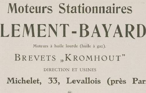 détail d'un dépliant publicitaire (1912)
