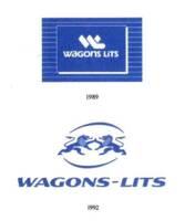 Évolution du monogramme de la Compagnie internationale des wagons-lits et des grands express européens et du tourisme : historique (détail), 1992.  ANMT, Compagnie internationale des wagons-lits et des grands express européens et du tourisme (CIWLT), 2022 9 1764.