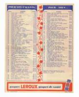 Prospectus de vignettes Leroux