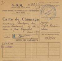 AN, 77/AJ/64, Fonds spécial de chômage du département de la Seine