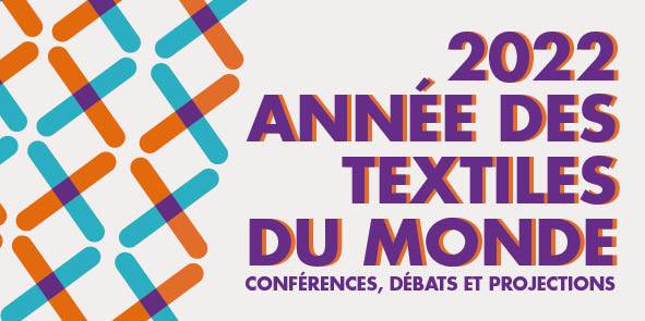 Bandeau de l'opération "2022 Année des textiles du monde". Ville de Roubaix.