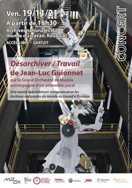 Flyer du concert "Désarchiver / Travail", 2021.