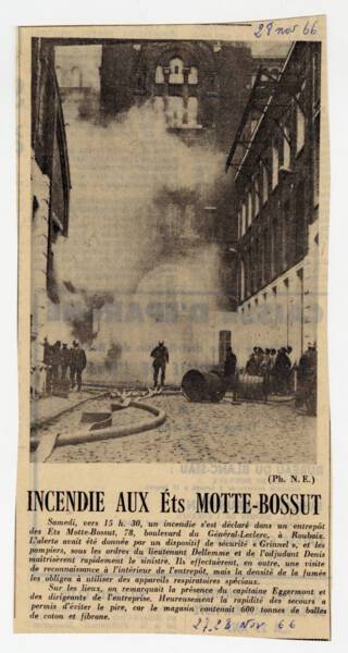 Coupure de presse, Nord Eclair, 1966.