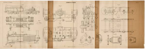Croquis de « Locomotive électrique », HEILMANN (J.-J.)