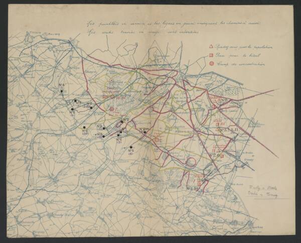 Plan d’évacuation pour la commune de Béthune [1915].