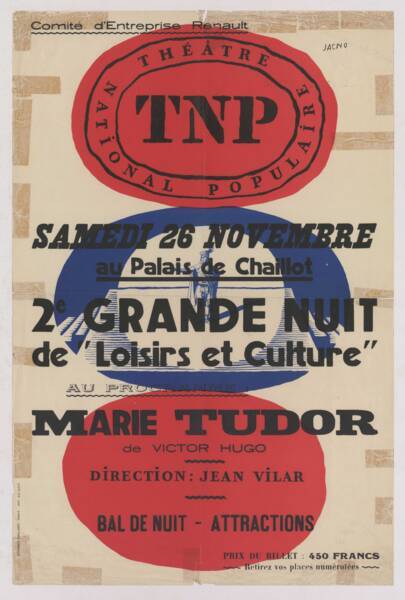 Affiche pour la 2e Grande nuit de Loisirs et culture, sans date.