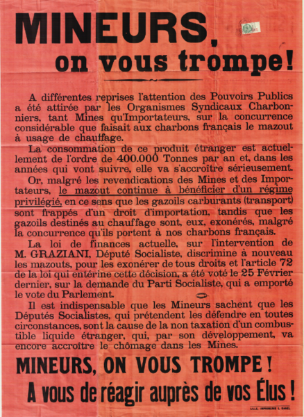 affiche "MINEURS, on vous trompe !", sans date.