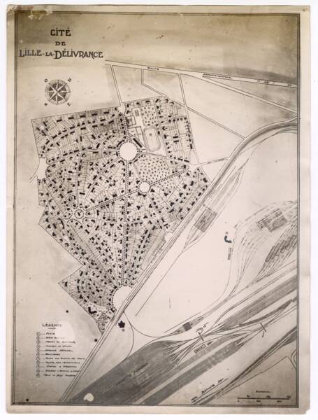 Plan d'ensemble de la cité-jardin La Délivrance (Lille, Nord)