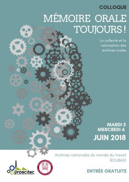 Affiche du colloque Mémoire orale (2018)