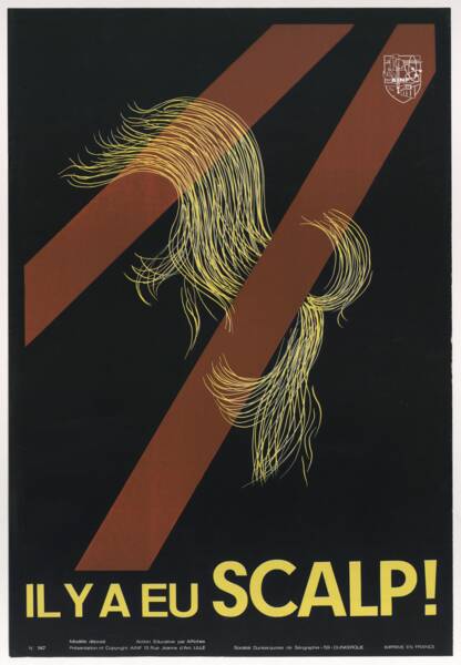 Affiche de prévention des accidents du travail, 1971.