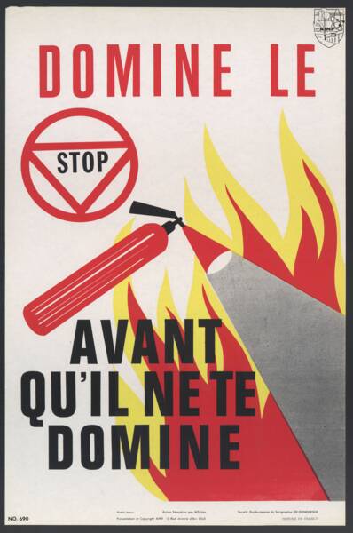 Affiche de prévention contre les incendies, 1969.